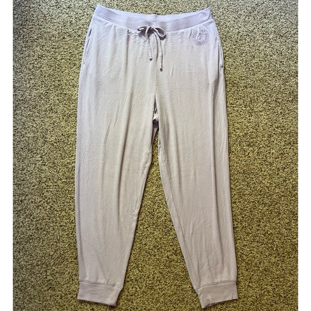 Pink XL light purple skinny jogger thin sweatpants